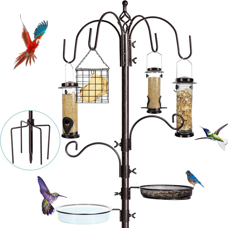 Ensemble de 6 mangeoires d'oiseaux pour oiseaux