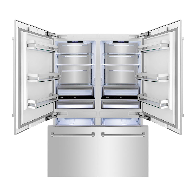 ZLINE 60" Autograph Edition 32.2 cu. ft. Built-in 4-Door French Door Refrigerator, Stainless Steel, Stainless Steel