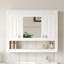 Armoire à pharmacie murale 35 po avec miroir et tablette ouverte, armoire de rangement au-dessus de la toilette