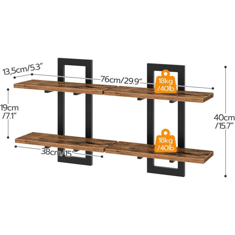 Aimie 2 Piece Bracket Shelf
