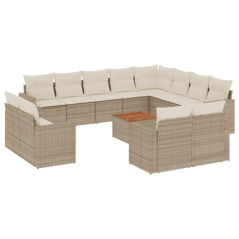  Ensemble de canapé de jardin beige
