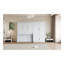 Grand lit escamotable mural avec placard, blanc