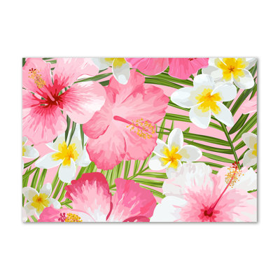 Tropical Flowers - Wrapped Canvas Print