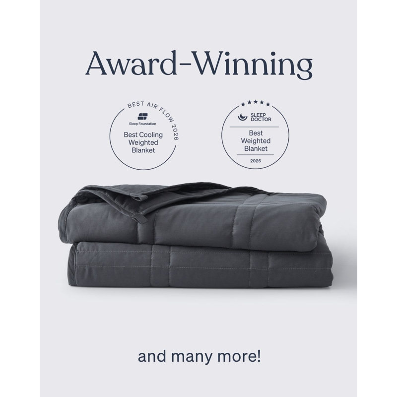 Baloo Living Cool Cotton Weighted Blanket, King, Midnight