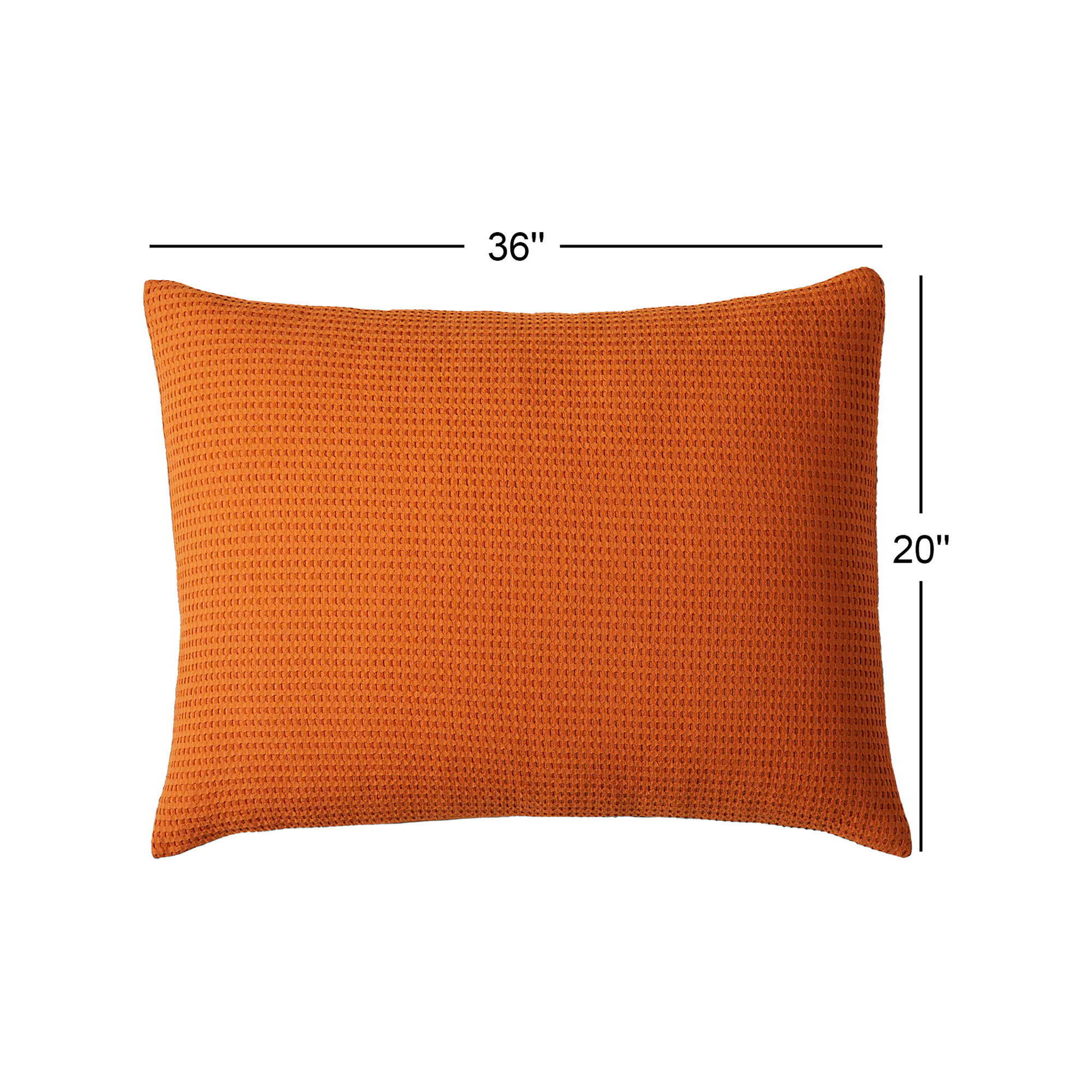 Felix Cotton Waffle Comforter Set, Rust, King / Cal King Comforter + 2 King Shams
