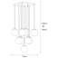 Lustre industriel moderne, finition noire et fumée, 30,7 po x 30,7 po x 43,3 po | Hauteur réglable, corps en fer, 9 x douilles E27 (40 W maximum) | Luminaire élégant pour les salles à manger et les espaces de vie contemporains
