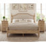 3 Piece Bedroom Set, Queen Size Wood Platform Bed Frame & Set Of 2 Nightstands, Oak