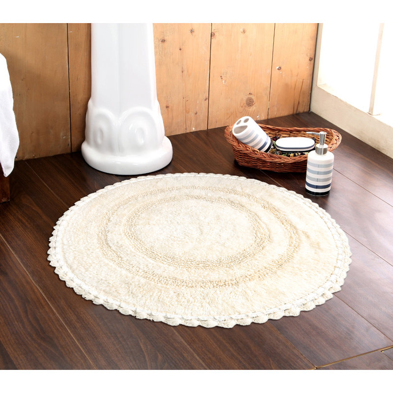 Tapis pour salle de bain Akiera Luna, Ivoire