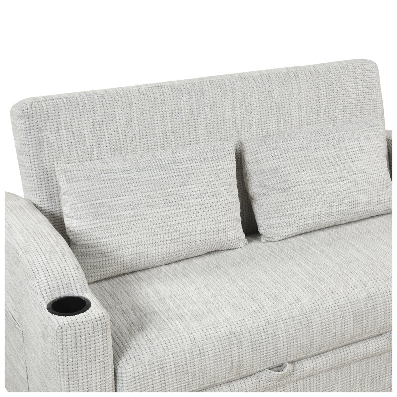 Canapé-lit convertible en chenille simple l 61,42 po x P 34,65 po x H 34,25 po Everett