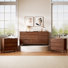 Ensemble de chambre à coucher 3 pièces (ensemble de commode 9 tiroirs et table de chevet 3 tiroirs)