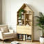 Bureau d'artisanat pliant avec tablettes de rangement