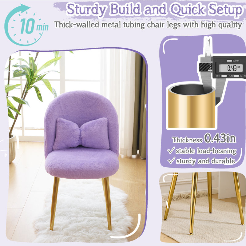 Fauteuil de maquillage l 21,26 po, Mauve