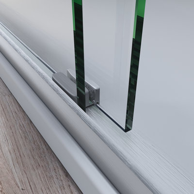 Brushed Nickel Semi Tub Door 56 - 60 In. W X 57 H. Thick Clear Tempered Glass. 304 Stainless Steel Handles. Robust Thickening Rail System. Rust Construction. Quiet Sliding Rollers. User- Towel Easy