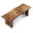 Brown Rectangular Solid Wood Dining Table-245076223