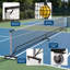 Filet de pickleball portatif 22 pieds avec roues verrouillables, filet PE robuste, installation facile, sac de transport pour terrain extérieur