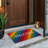 Rainbow Stripe Outdoor Doormat