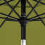 Parasol de marché octogonal en aluminium noir 9 pi avec manivelle et inclinaison en oléfine-88155933