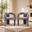 Ensemble confortable de chaises d'appoint rembourrées en velours pour divers espaces-1885463211