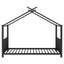 Lit plateforme simple en métal, noir-319262903