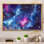 «Blue Violet Galaxy», reproduction sur toile flottante