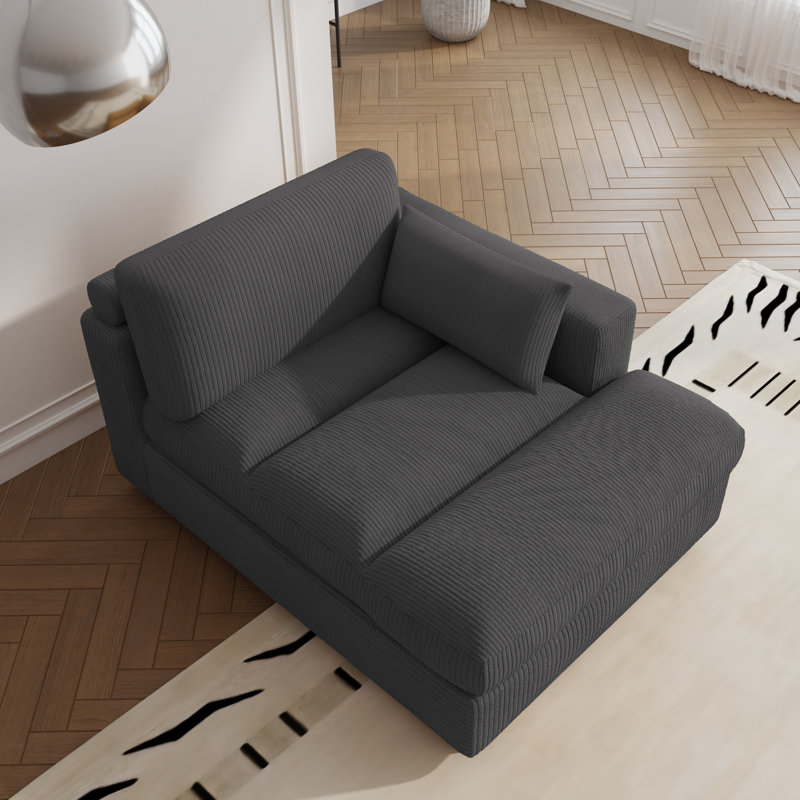 Bentura Chaise Lounge, Grey, Right Hand Facing