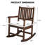 Chaise berçante en bois de sapin massif avec dossier carré et assise rembourrée-249382570