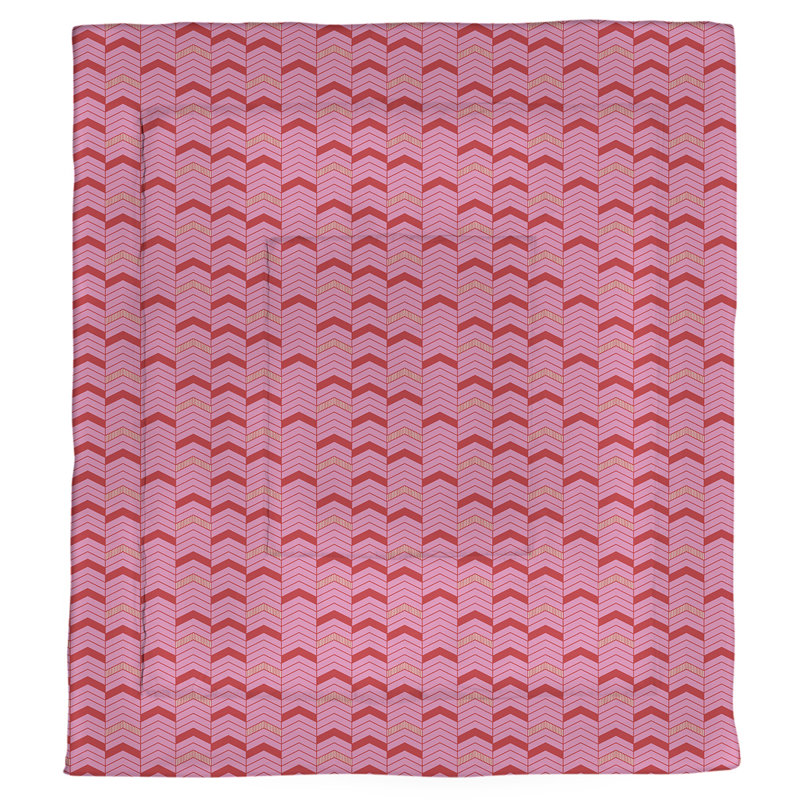 Édredon réversible en microfibre Rhonda Cheval, Édredon très grand, Rose / rouge foncé