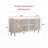 Console Table with 4 Legs,2 Cabinets