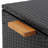Brazilian Indoor/Outdoor Resin Rattan Deck Box With Acacia Handles - Black-63972948