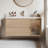 36'' Single Bathroom Vanity with Sintered Stone Top, Wall Mounted Vainty with Acrylic Door, U-Shaped Cutout Drawer