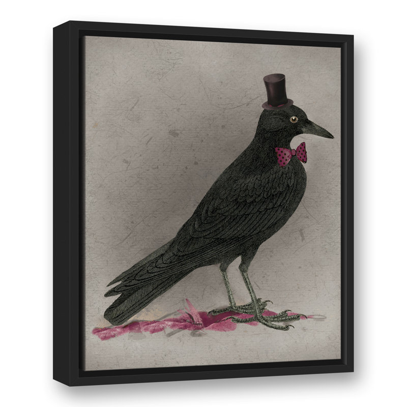 «Stylish Crow», impression, H 21,75 po x l 17,75 po, Cadre noir