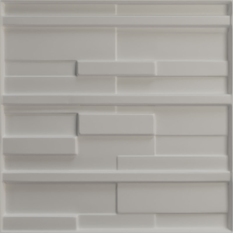 Panneau mural décoratif 3D EnduraWall brique décalée l 19 5/8 po x H 19 5/8 po, doré métallique vieilli universel rétro (couvre 2,67 pieds carrés)