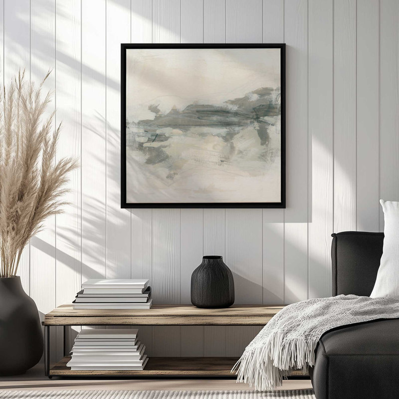 «Soft Lines Of Memory II», H 12,75 po x l 12,75 po, Blanc opaque