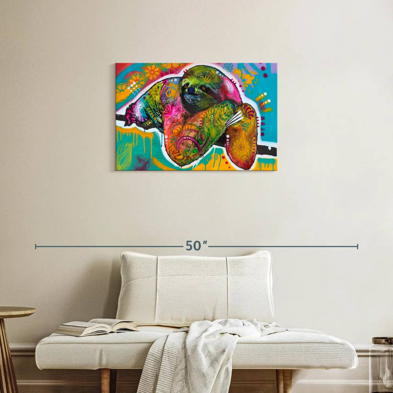 Brampt Colorful Sloth, 20" H x 30" W