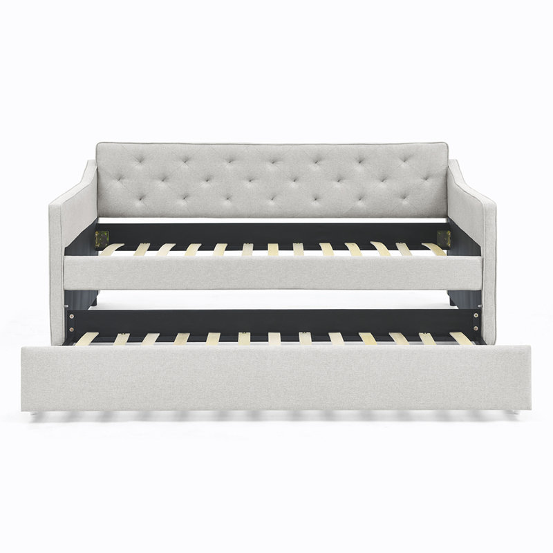 Lit tapissier Giankarlo, Beige