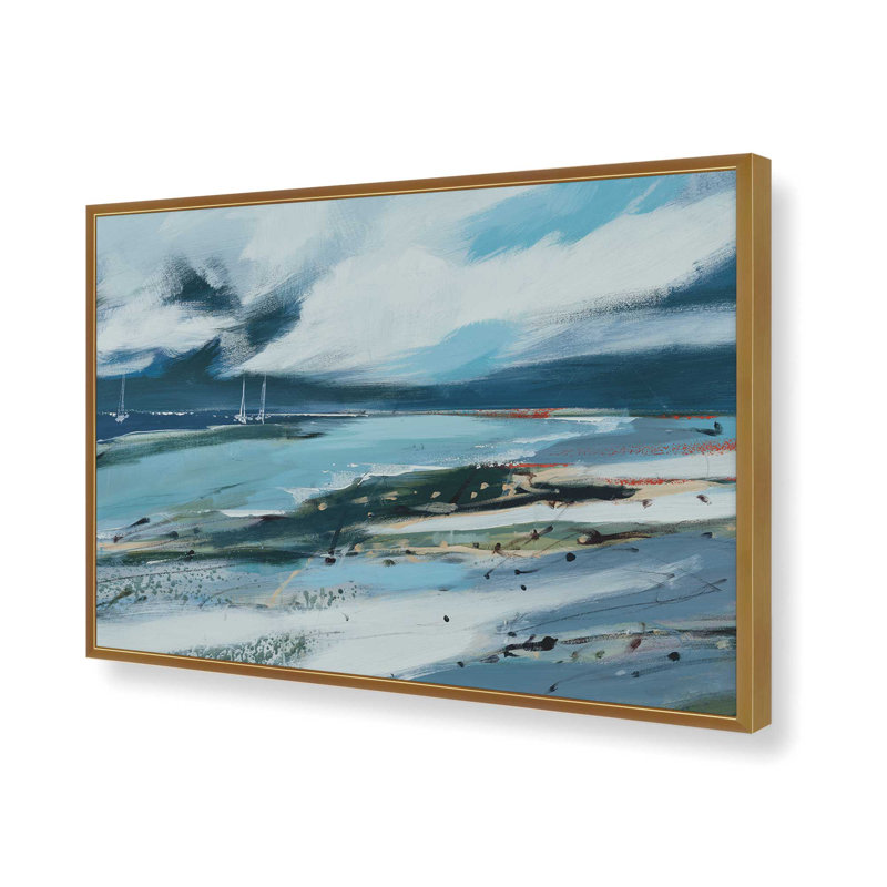 Imprimé Call of the Ocean, Or poli, H 12,25 po x l 15,25 po