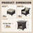 3-Piece Patio Wicker Conversation Set with Storage Ottomans, Outdoor Furniture with Thick Cushions & Side Table, Weather Resistant for Backyard, Porch & Poolside-193657420