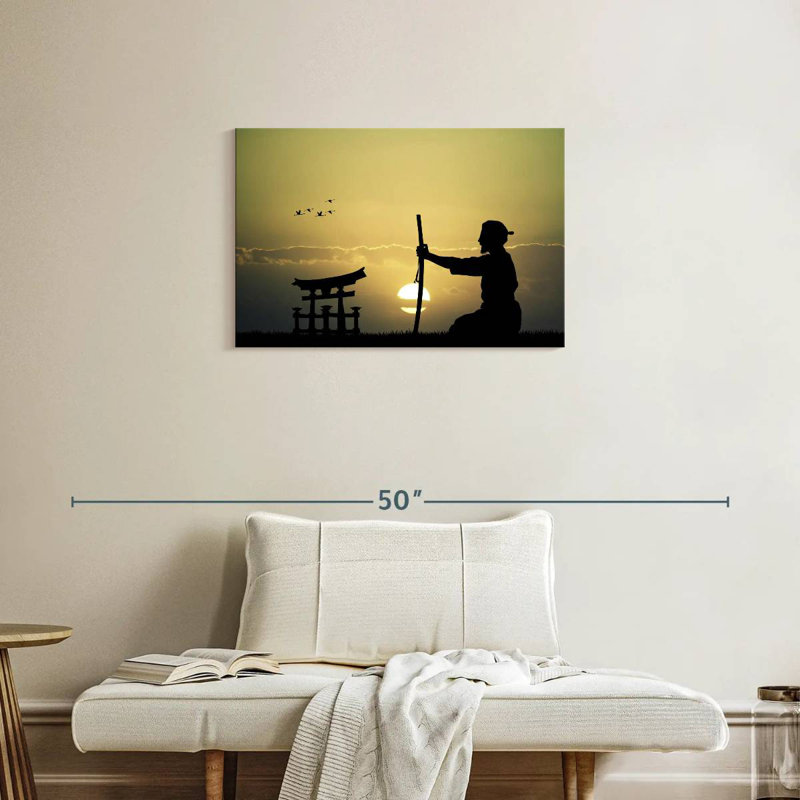 Leisha Samurai Meditation, 20" H x 30" W