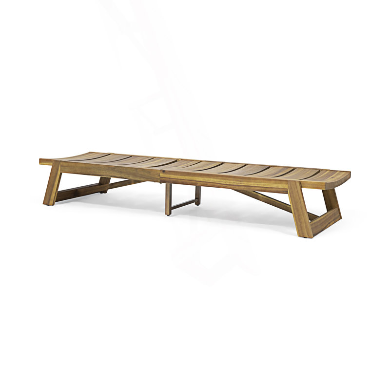 Chaise longue d'extérieur, chaise longue, Brun jaune, 1