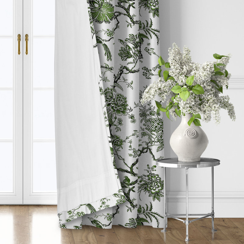 Tree Top Avocado Cotton Simple Top Pocket Drapery Panel Set of 2, 50" W x 108" L