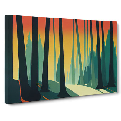 Spring Forest Art Deco Vol.7 - Wrapped Canvas