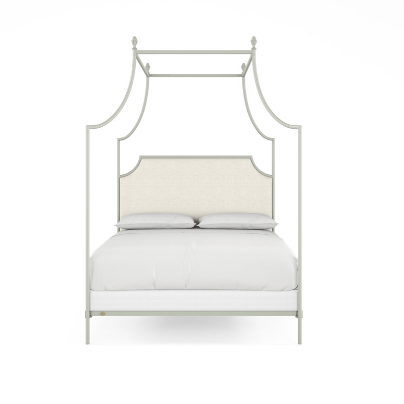 337 Flying Arch Canopy Bed | Complete Canopy, California King, Sage Green/White