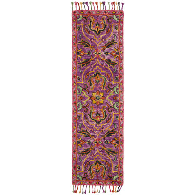 Tapis mauve en laine noué à la main Ferrera