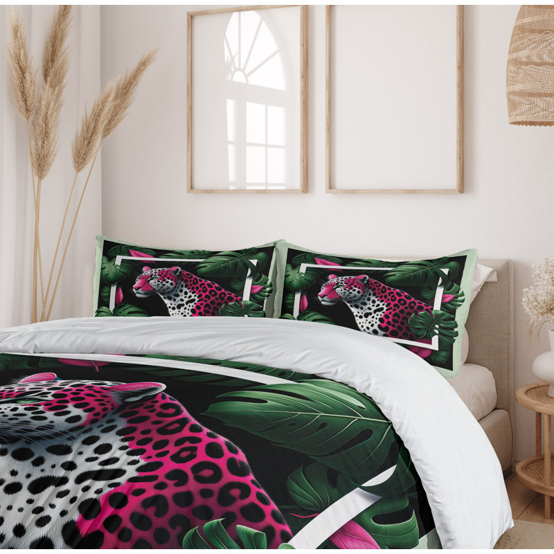 Leopard Duvet Cover, California King Duvet Cover + 2 Standard Shams