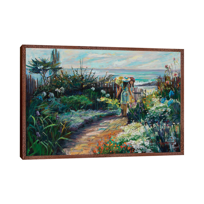 Pacific Gardens 1 Piece Wall Art on Canvas, 101.6 cm H x 66.04 cm W, Classic Wood Floated Frame