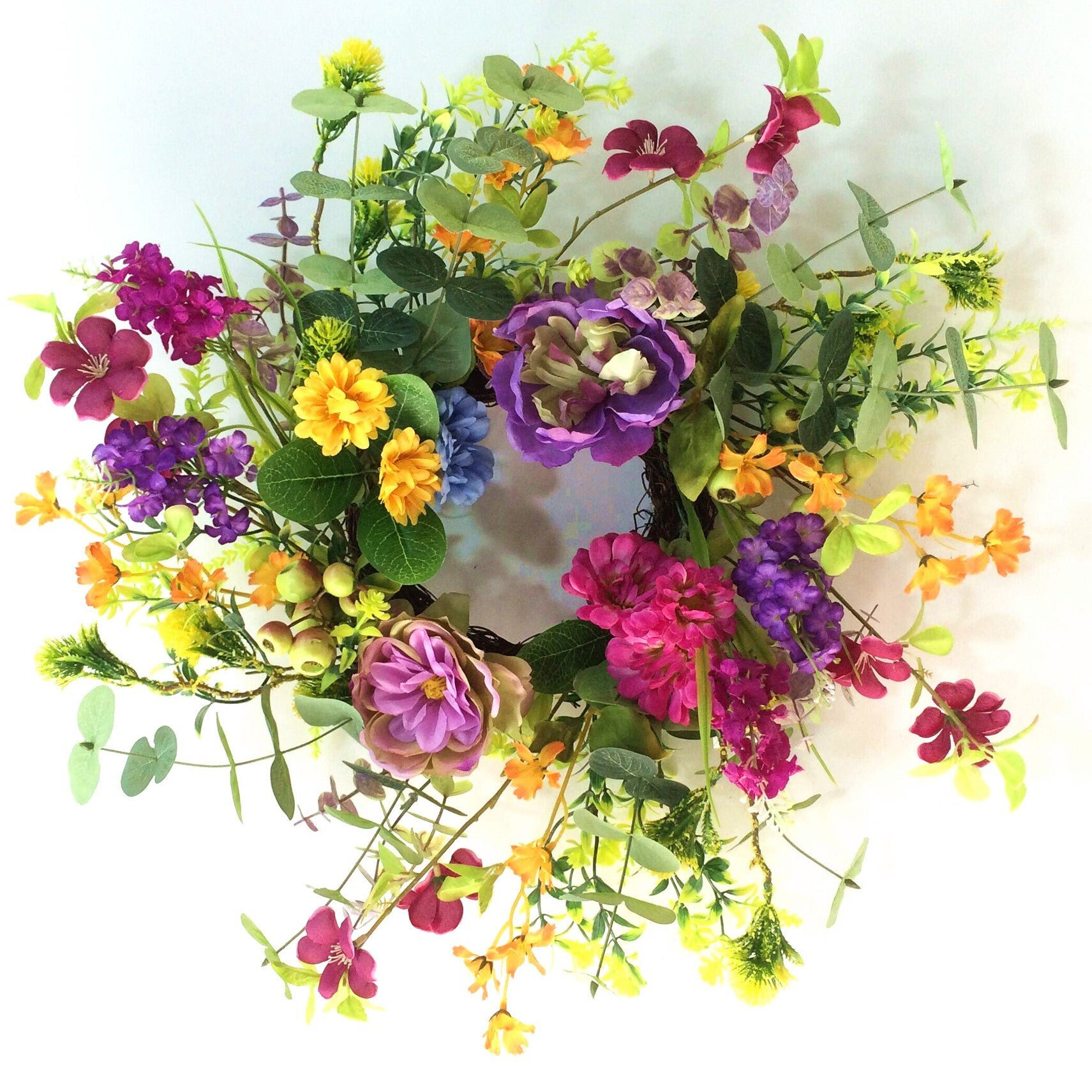 Primrue Spring Wreath Primrue Spring Flowers Wreath | Wayfair