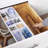 YouCopia DrawerFit Sliding Tray with Adjustable Dividers, Expandable Kitchen Drawer Organizer
