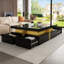 Table basse moderne avec rangement à 4 tiroirs 43,3 po Modern