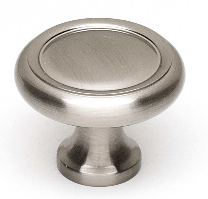 Poignée champignon surdimensionnée, Nickel satiné, H 1,25 po x l 1,25 po x P 1,25 po