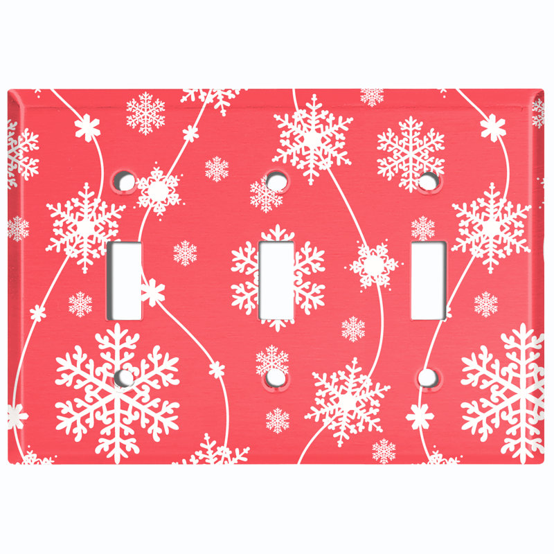 Plaque murale d'interrupteur à bascule Christmas 3-Gang, H 4,5 po x l 6,375 po x P 0,15 po